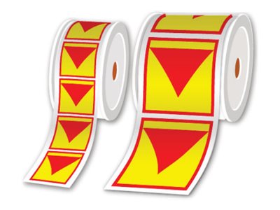 [LTZ16085FLOT] Brother Klebstoff - Gelb, Rot - 85 x 100 mm 300 Etikett(en) (1 Rolle(n)