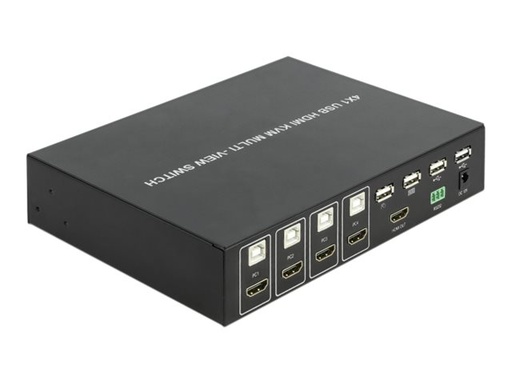 [11488] Delock 4 in 1 Multiview - KVM-/Audio-/USB-Switch