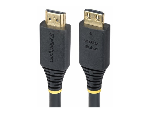[HDMI2-CABLE-GRIP-5M] StarTech.com High Speed - HDMI-Kabel - HDMI männlich zu HDMI männlich - 5 m - abgeschirmt - Schwarz - halogenfrei, passiv, 4K60Hz-Unterstützung, 1440p (UWQHD)