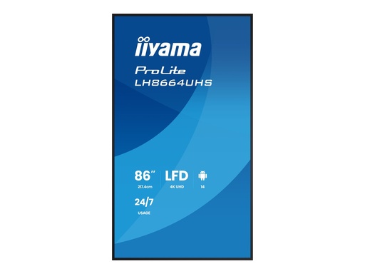 [LH8664UHS-B3AG] Iiyama ProLite LH8664UHS-B3AG - 218 cm (86") Diagonalklasse (217.4 cm (85.6")