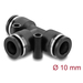 [60750] Delock Pneumatik Steckverbinder 10 mm mit zwei Befestigungslöchern T-Form