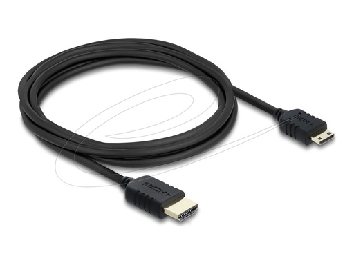 [81686] Delock High Speed - HDMI-Kabel - HDMI männlich zu 19-poliger Mini-HDMI männlich - 3 m - dreifach abgeschirmtes Koaxialkabel - Schwarz - 8K60Hz (7680 x 4320)