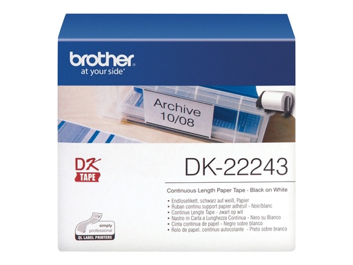 [DK22243] Brother DK-22243 - Papier - Schwarz auf Weiß - Rolle (10,2 cm x 30,5 m)