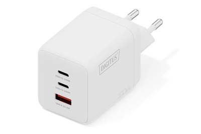 [DA-10304] DIGITUS USB GaN Charger 100W, 2x USB-C, 1x USB-A