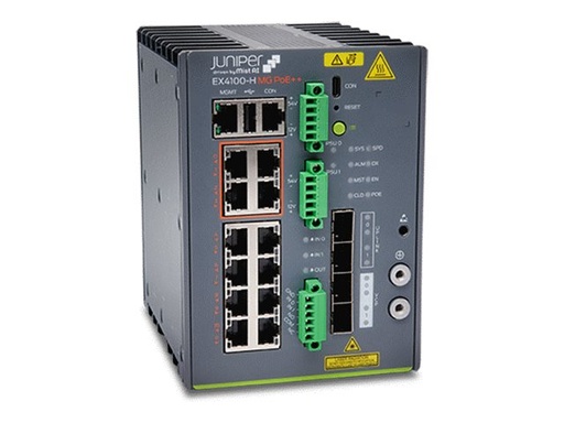 [EX4100-H-12MP-T] Juniper EX Series EX4100-H-12MP-T - Switch - L3 - managed - 8 x 10/100/1000Base-T + 4 x 100/1000/2.5G + 4 x 10 Gigabit (Uplink)