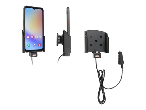 [721380] Brodit Active holder with cig-plug - Kfz-Ladeschale + Kfz-Netzteil - 60 Watt - 7 A - 2 Ausgabeanschlussstellen (24 pin USB-C, USB)