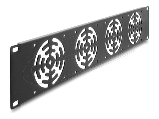 [67416] Delock 19" Rackblende für 4 Lüfter 80 x 80 mm dunkelgrau