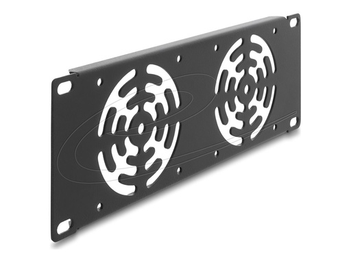 [67432] Delock Rackabdeckung - for 2 fans, 80 x 80 mm - Dunkelgrau - 2U - 25.4 cm (10")