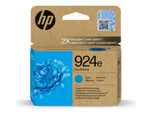 [4K0U7NE#LS1] HP 924e EvoMore - 10 ml - Cyan - original - Officejet