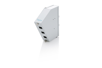 [DN-96894] DIGITUS LWL Hutschienen Spleißverteiler, Abgewinkelt, 6 SC SX/LC DX, Grau