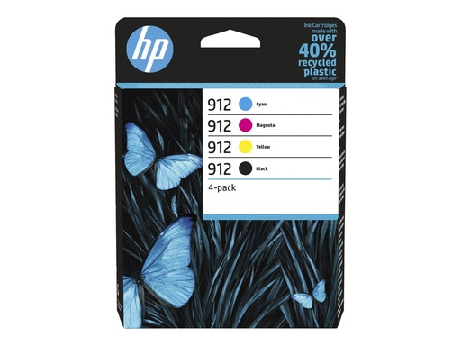 [6ZC74AE#LS1] HP 912 Combo Pack - 4er-Pack - Schwarz, Gelb, Cyan, Magenta