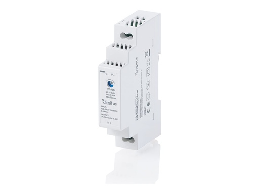 [DN-PWR-SST-1524] DIGITUS 24V / 0.63A / 15W Step-Shape DIN-Rail Netzteil (Ultra-Slim, Class II)