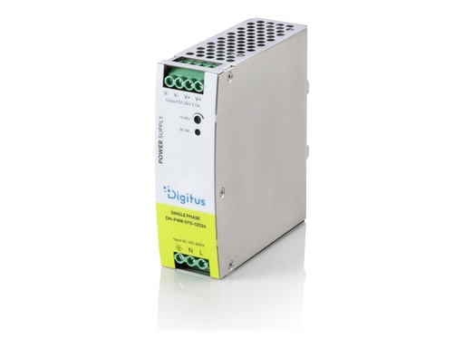 [DN-PWR-STD-12024] DIGITUS Industrielles Netzteil, 24V DC, 5A, 120W, AC-DC, Metallgehäuse, für DIN-Hutschienenmontage