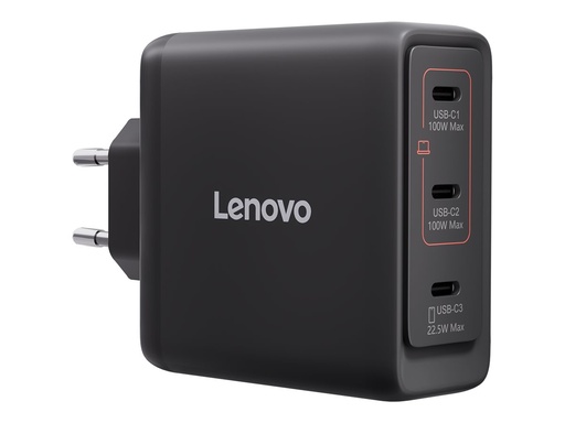[40AW100BEU] Lenovo Netzteil - GaN - 100 watt - 3 Ausgabeanschlussstellen (USB-C)