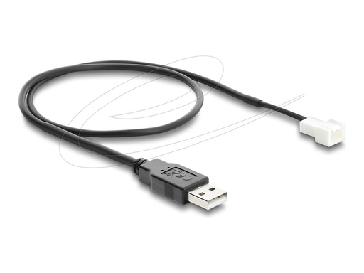 [91227] Delock Netzkabel für Lüfter - USB (M) zu 3-poliger Lüfteranschluss (M)
