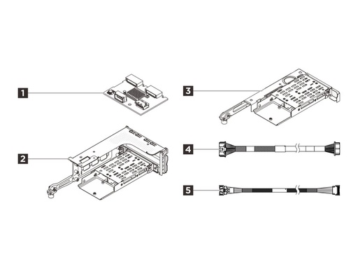 [4XH7B11661] Lenovo ISG ThinkSystem SR650/a V4 Rear M.2 RAID B550p-2HS SATA/NVMe Enablement