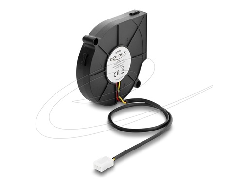 [67493] Delock Radiallüfter Lüftergebläse DC 75 x 75 15 mm - 12 V - 7,06 cfm