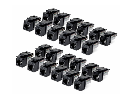 [C6KEY110BK24PK] StarTech.com Cat6 Keystone Jack 24-Pack 90-Deg 110 - Netzwerk - CAT 6