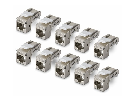 [C6AKEYTLSTP9010PK] StarTech.com Cat6a Keystone Jack 10-Pack 90-Deg - Netzwerk - CAT 6a