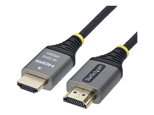 [HDMI2-FLEX-4K60-50C] StarTech.com Startech - Premium Hochgeschwindigkeit - HDMI-Kabel mit Ethernet - HDMI männlich zu HDMI männlich - 50 cm - abgeschirmt - schwarz & silber - 1440p (UWQHD)