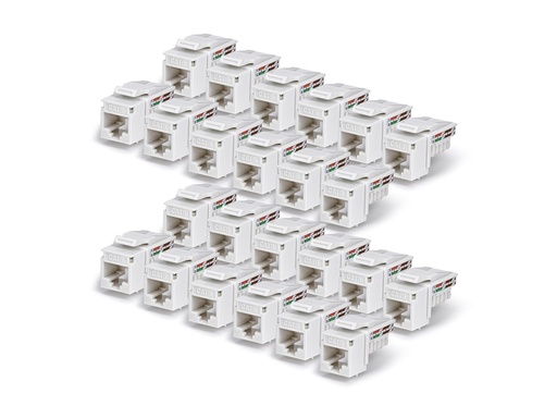 [C6KEY110WHE24PK] StarTech.com Cat6 Keystone Jack 24-Pack 90-Deg 110 - Netzwerk - CAT 6