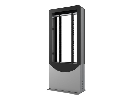 [KIPC2542B-3-EUK] Peerless Portrait Back-to-Back Kiosk KIPC2542B-3-EUK - Aufstellung - für 2 LCD-Displays/AV-Systeme - verriegelbar - Aluminium, Stahl - Glanzschwarz - Bildschirmgröße: 106.7 cm (42")