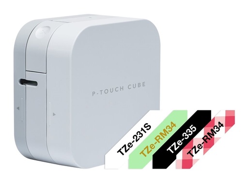 [PTP300BTRG2] Brother P-Touch Cube PT-P300BT - Etikettendrucker - Thermotransfer - Rolle (1,2 cm)