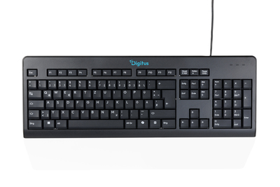 [DA-20167] DIGITUS CK10, kabelgebundene Tastatur, Deutsches Layout (QWERTZ), 105 Tasten