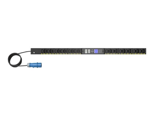[EVMIF116A] Eaton G4 - Stromverteilungseinheit (Rack - einbaufähig) - gemessener Eingang - 200 - 240 V - 3.7 kW - 1-phasig - Ethernet 10/100/1000 - Eingabe, Eingang IEC 60309 16A - Ausgangsanschlüsse: 24 (12 x IEC 60320 C13, 12 x IEC 60320 C39)