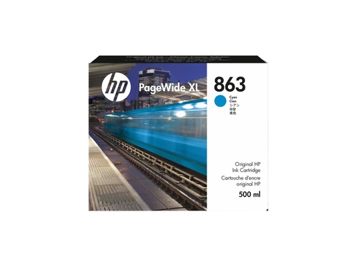 [F9K40A] HP 863 - 500 ml - Cyan - original - PageWide