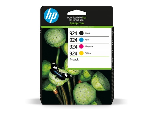 [6C3Z1NE#301] HP 924 - 4er-Pack - Schwarz, Gelb, Cyan, Magenta