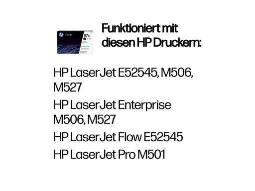 [CF287A] HP 87A - Schwarz - original - LaserJet - Tonerpatrone (CF287A)