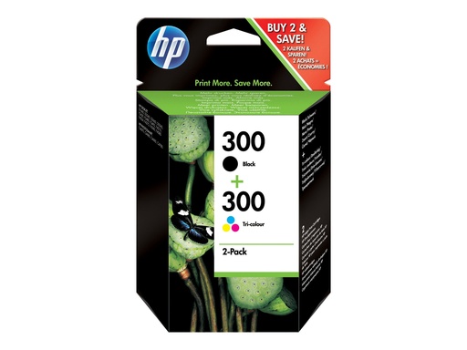 [CN637EE] HP 300 - 2er-Pack - Schwarz, Farbe (Cyan, Magenta