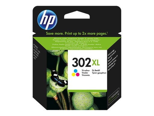 [F6U67AE#BA3] HP 302XL - 8 ml - Hohe Ergiebigkeit - Farbe (Cyan, Magenta, Gelb)