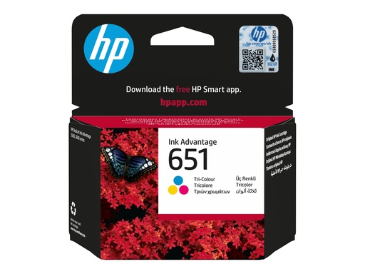 [C2P11AE#BHK] HP 651 - Farbe (Cyan, Magenta, Gelb) - original
