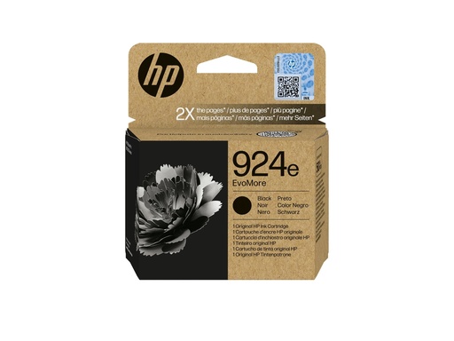 [4K0V0NE#SE1] HP 924e EvoMore - Schwarz - original - Tintenpatrone