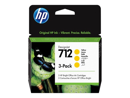[3ED79A] HP 712 - 3er-Pack - 29 ml - Gelb - original
