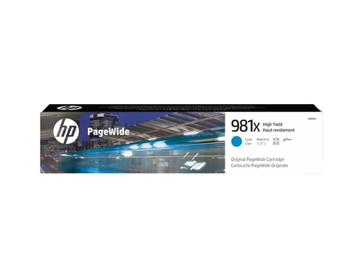 [L0R09A] HP 981X - 116 ml - Hohe Ergiebigkeit - Cyan