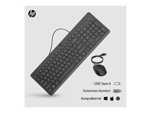 [240J7AA#ABD] HP 150 - Tastatur-und-Maus-Set - USB - Deutsch