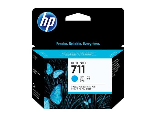 [CZ134A] HP 711 - 3er-Pack - 29 ml - Cyan - original