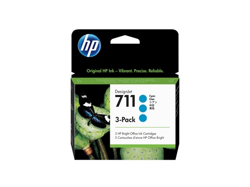 [CZ134A] HP 711 - 3er-Pack - 29 ml - Cyan - original