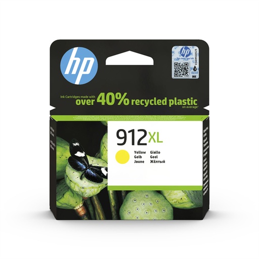 [3YL83AE#BGX] HP 912XL Gelb Original Druckerpatrone mit hoher Reichweite - Hohe (XL-) Ausbeute - Tinte auf Pigmentbasis - 9,9 ml - 825 Seiten - 825 Seiten - 1 Stück(e)